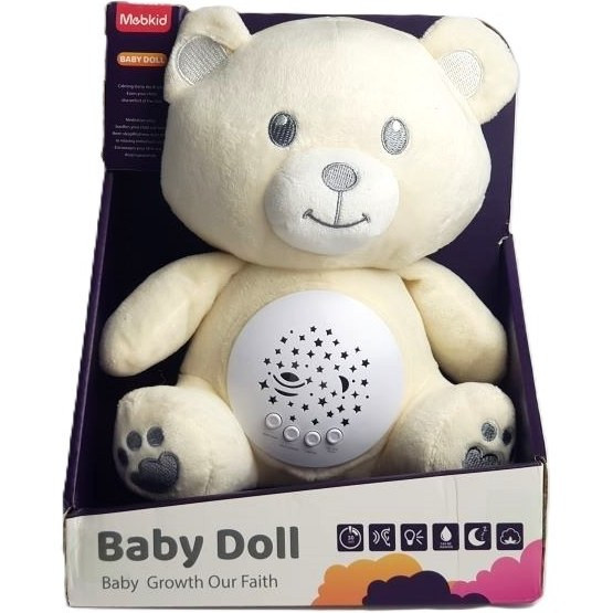 خرس نرم زیبا چراغ خواب موزیکال چراغدار